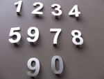 Stainless Steel Slot Mounted House numbers