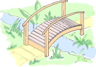 Build a decorative Garden Bridge, Simple DIY Plans plus  