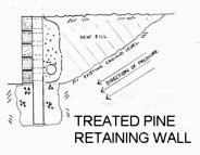 Treated Pine Retaining Wall